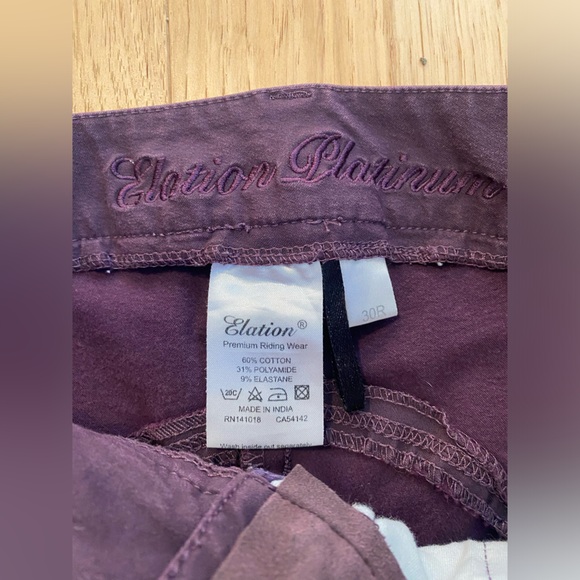 Elations Premium Breeches Riding Pants Size 30R - Picture 3 of 3